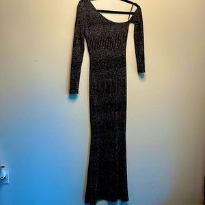 Codigo One Shoulder Sparkly Mermaid Maxi Dress